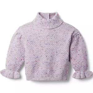 Girls Janie & Jack Marled Turtleneck Sweater size 7
